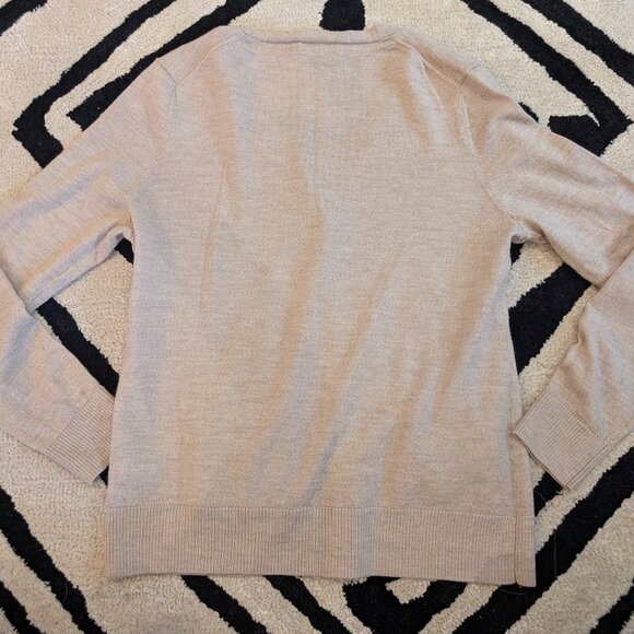 en Thread Merino Cardigan Size L 100% Merino Wool Beige - Picture 3 of 6